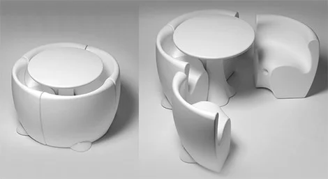 Moderny plastovy nabytok - biely