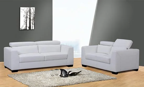 Biela kozena sedacia suprava