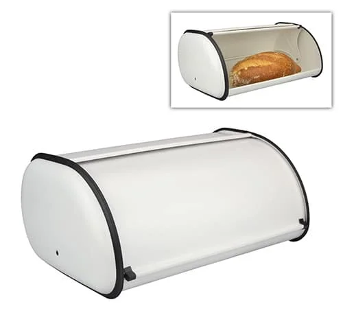 Biely nerezovy chlebnik