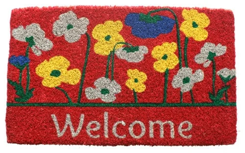 Cevena rohozka pred dvere - vitajte