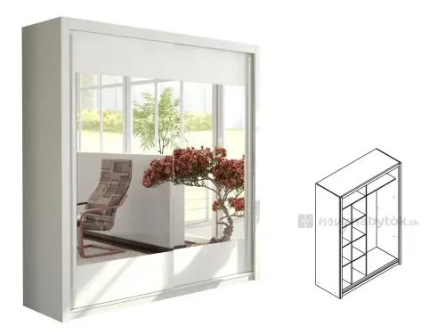 Dvojdverová šatníková skriňa