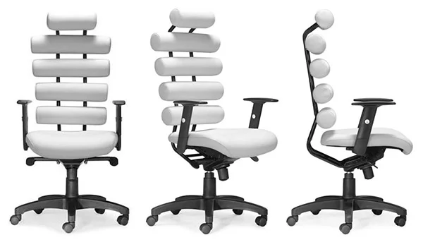 Moderne kancelarske kreslo - biele