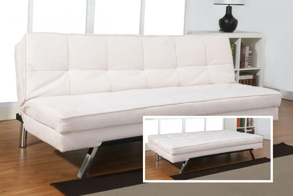 Biela rozkladacia sedacka - kozena