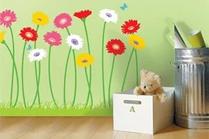 Nalepka na stenu - kvety