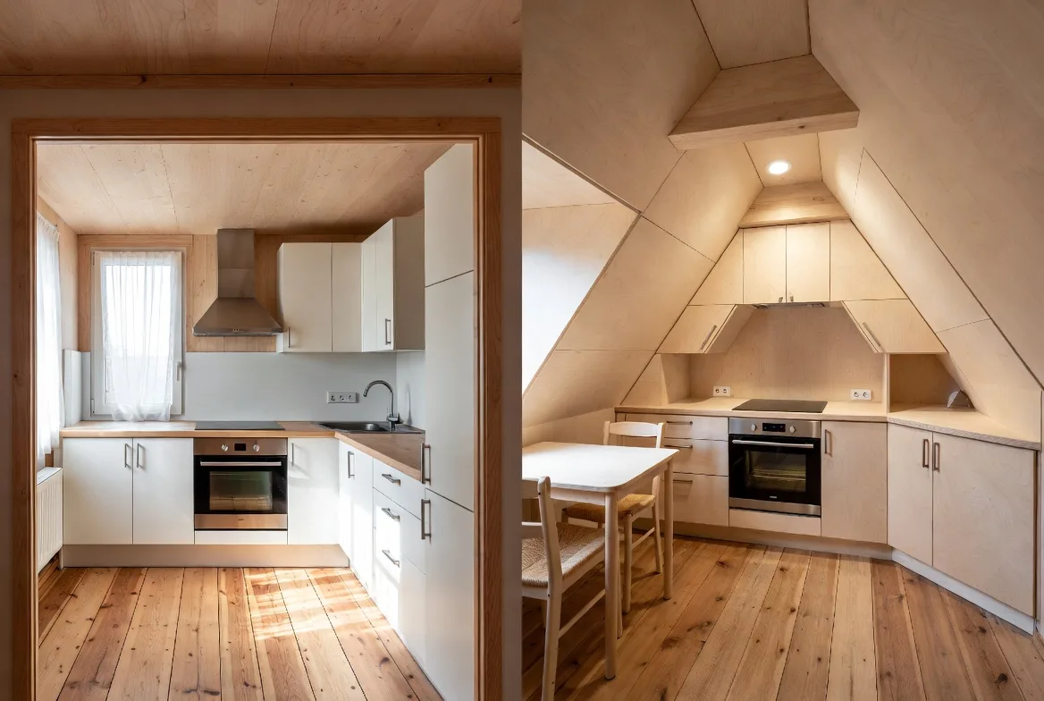 Porovnanie hotovej kuchyne a kuchyne na mieru v podkroví