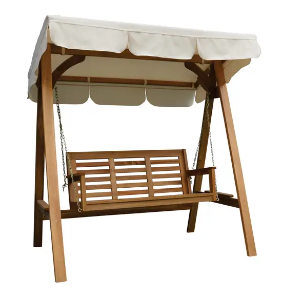 Malá drevená záhradná hojdačka