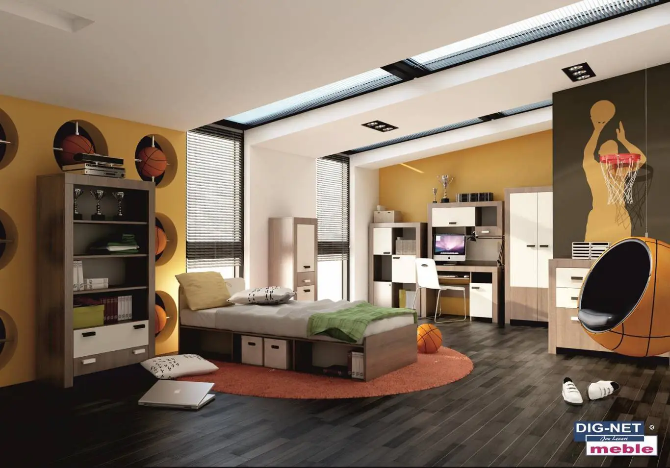 Moderná detská izba - 2 postele