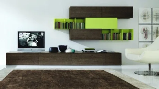 Moderna obyvacia stena z masivu