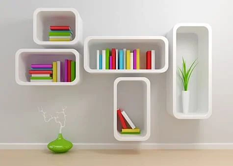 Moderná polička na knihy