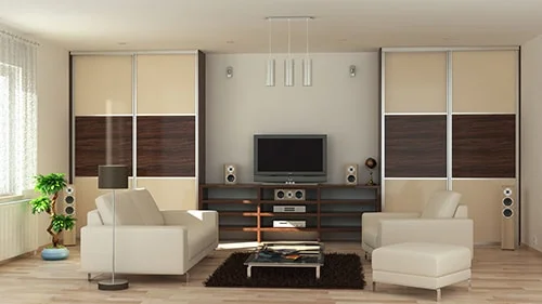 Moderne vstavane skrine - obyvacka