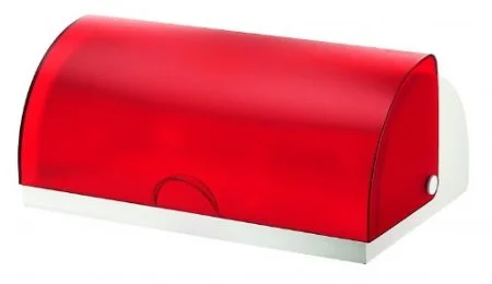 Moderný červený plastový chlebník