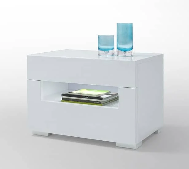 Moderný nočný stolík - biely