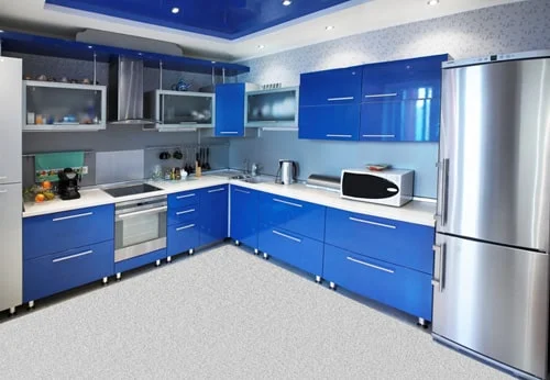 Moderná modrá kuchyňa