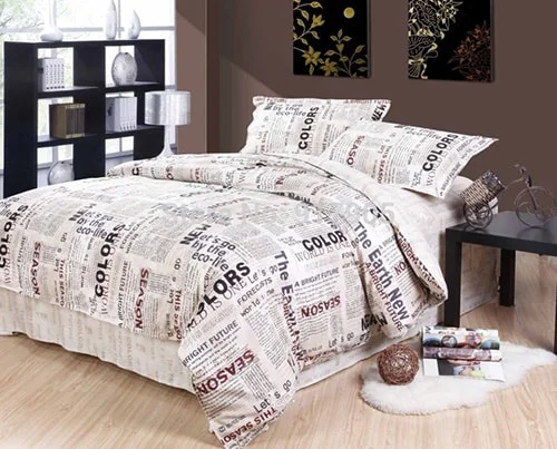 Obliečky na posteľ - noviny