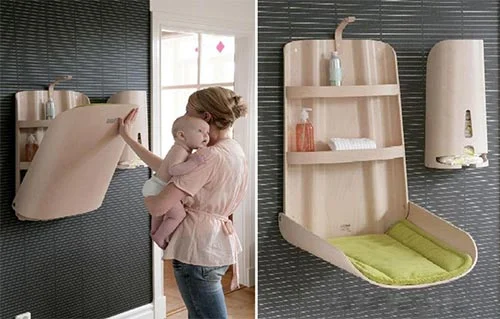 Prebalovaci pult na stenu - moderny