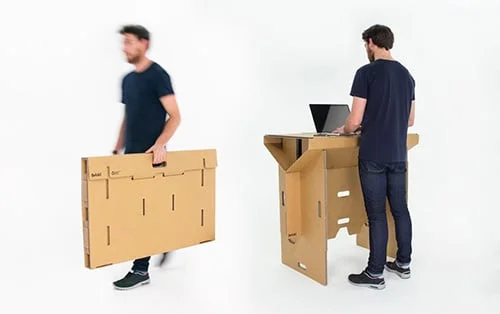 Prenosný stôl z kartónu