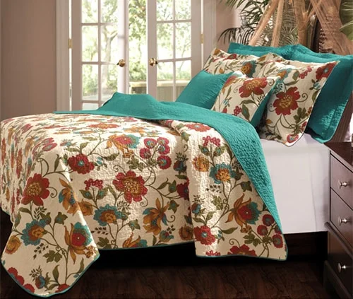 Prikryvka na postel - kvetinova