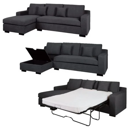 Rohova rozkladacia sedacka - ulozny priestor