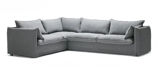 Moderna rohova sedacia suprava - siva