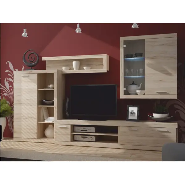 Svetlá obývacia stena