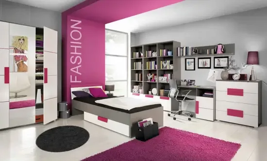 Moderná dievčenská izba