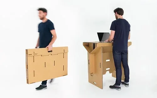 Prenosný stôl z kartónu