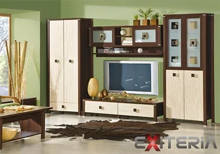 Retro obývacia stena