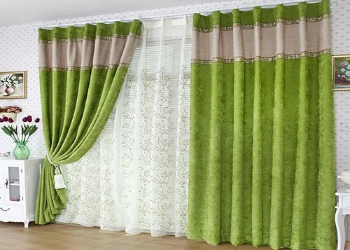 Zelené závesy do obývačky
