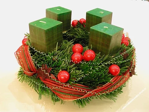 Zelený adventný veniec